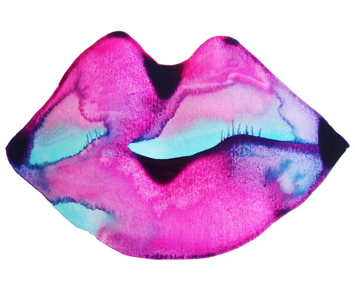 Watercolor Lips by Sky Marcano
