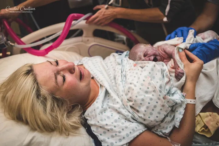 Moment Baby Was Born Into Dad's Arms After 'Intense Labour' Captured In  Beautiful Photo | HuffPost UK Parents