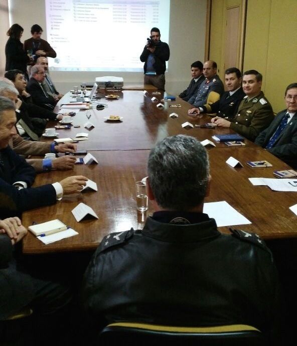 <p>A rather somber meeting of the CEFAA scientific and military committee to discuss the Navy video. The DGAC Director presided (with his back to the camera).</p>