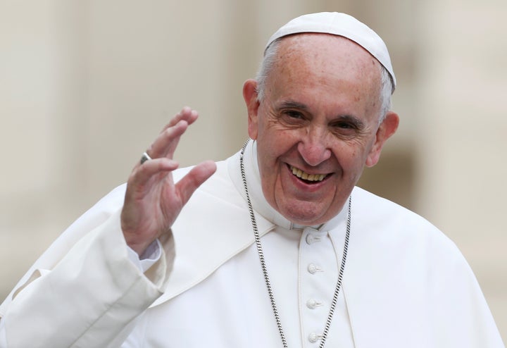 A plane carrying Pope Francis was hit with a laser beam as it prepared to land in Mexico City on Friday, airline officials sa