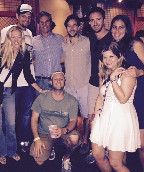 (Left to right-Back): me, Rob Schenk, Matt, Dave Hubert, Dave’s buddy, Jenny Schenk, Allison Goldberg, Joe Yannucci (kneeling