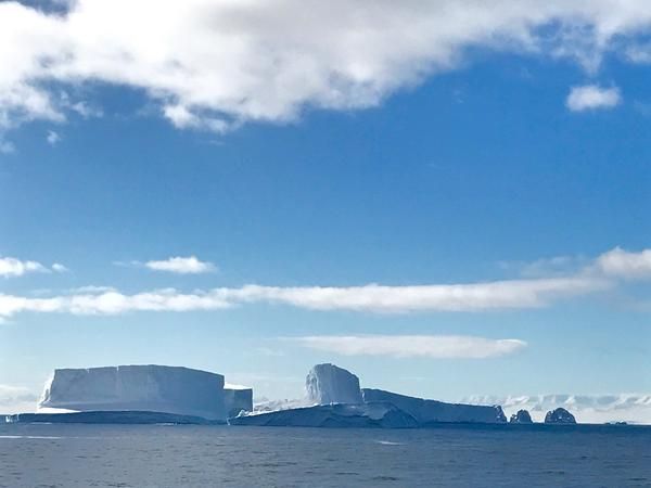 These epic tabular bergs looked like city buildings on the horizon. 