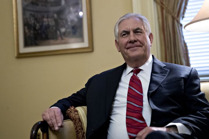Rex Tillerson, former chief executive officer of Exxon Mobile Corp. and U.S. secretary of state nominee for president-elect Donald Trump, sits during a meeting with Senate Majority Leader Mitch McConnell, a Republican from Kentucky, not pictured, on Capitol Hill in Washington, D.C. on Wednesday.