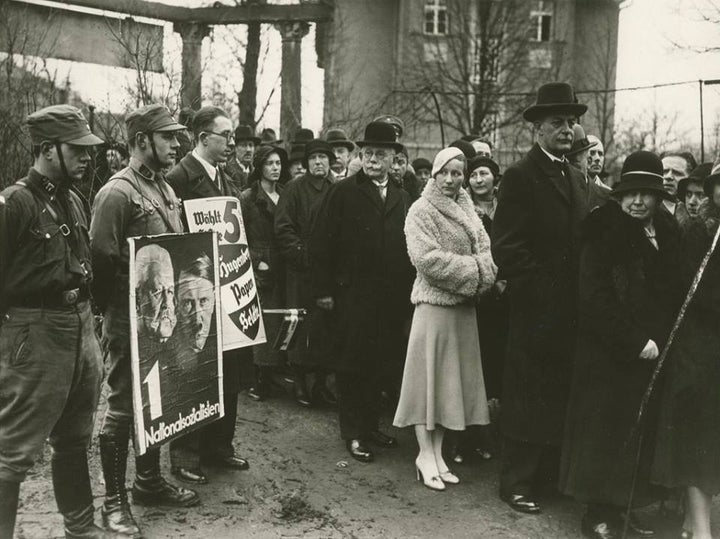 Queue in Front of a Berlin Polling Station, 1933 Reichstag Election.