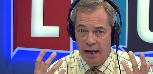 Farage battles back against a caller.