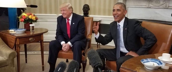 President Obama meets with President Elect Donald Trump at the White House. Awkward.