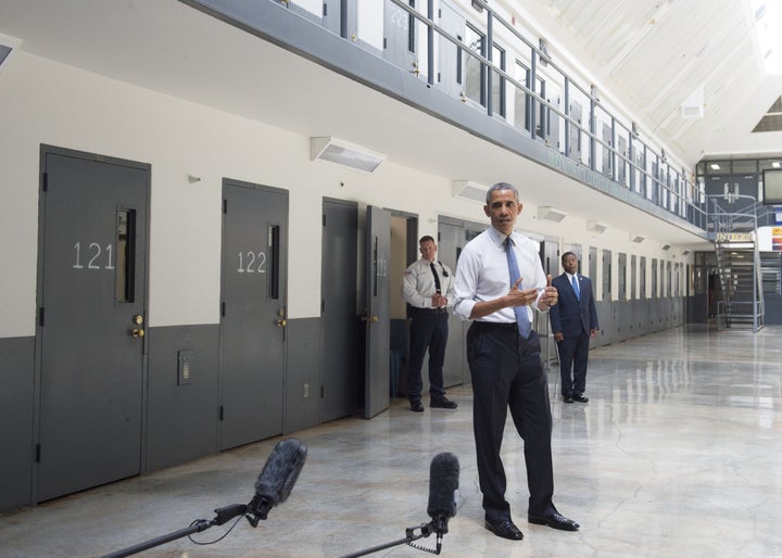 Among the symbolic steps President Obama took while in office was his visit to a federal prison in 2015.