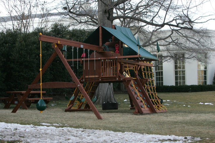 The swing set, in its full glory.