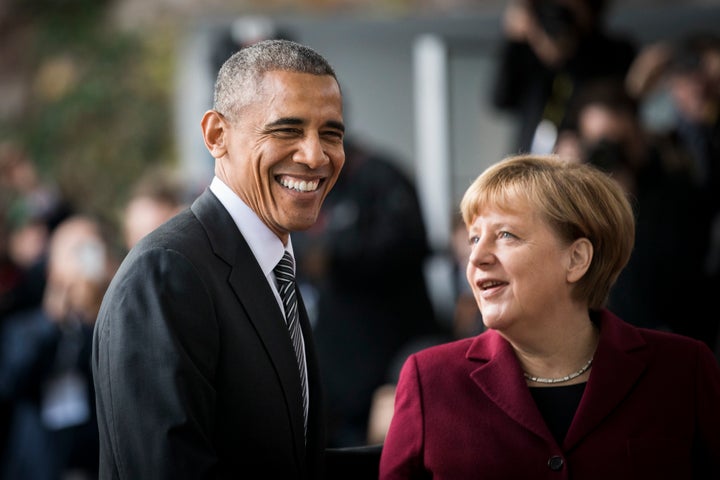 Obama first spoke in Berlin during his presidential run in 2008.