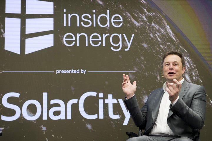 Elon Musk, Chairman of SolarCity and CEO of Tesla Motors, speaks at SolarCity's Inside Energy Summit in Manhattan, New York October 2, 2015.