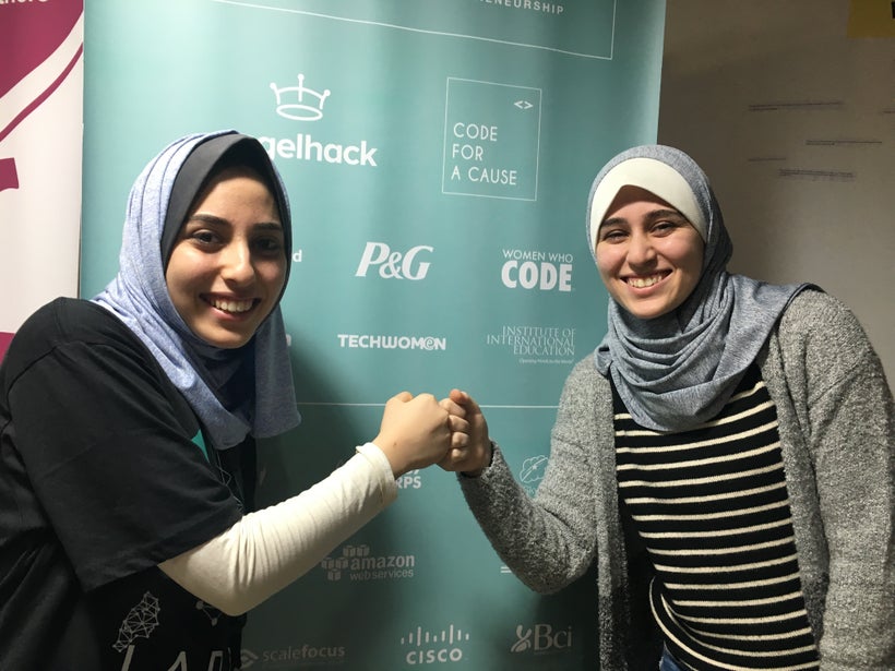 Ghadeer and a fellow entrepreneur