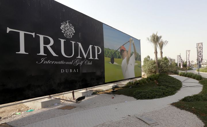 A Trump billboard in Dubai, United Arab Emirates. The UAE is a key partner in the Saudi campaign in Yemen.