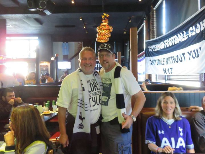 Blogger Ashley Jude Collie (left) with LA Spurs co-founder Rolfe Jones at the Greyhound Bar in Highland Park