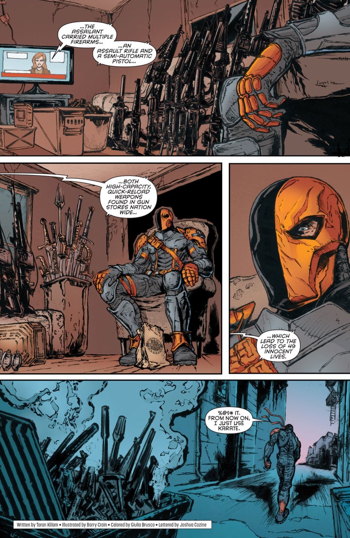 Deathstroke reacts to the news of the Pulse nightclub shooting