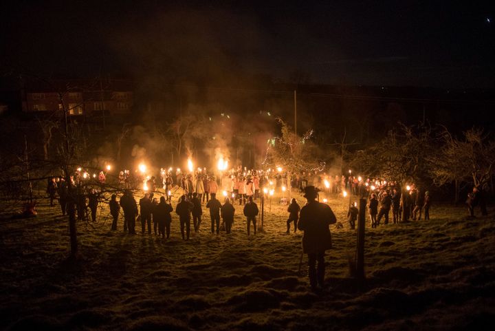 A wassail near Tenbury Wells, Worcestershire, on 4 January this year
