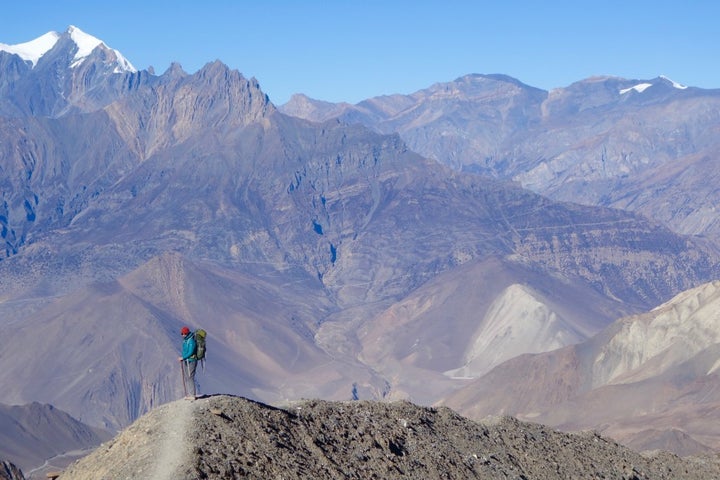 Trekking through Upper Mustang, Nepal.