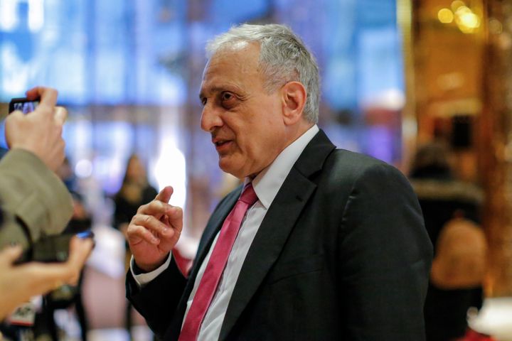 Carl Paladino speaks to the media at Trump Tower on December 5, 2016.