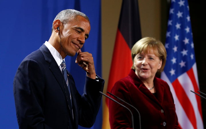 German Chancellor Angela Merkel was President Barack Obama's favorite foreign partner, he indicated to The Atlantic last