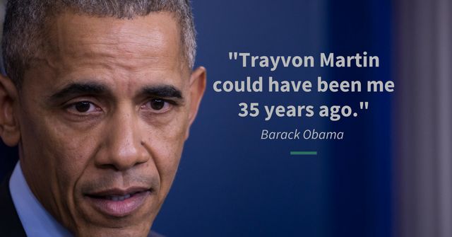 Obama on the death of Trayvon Martin.