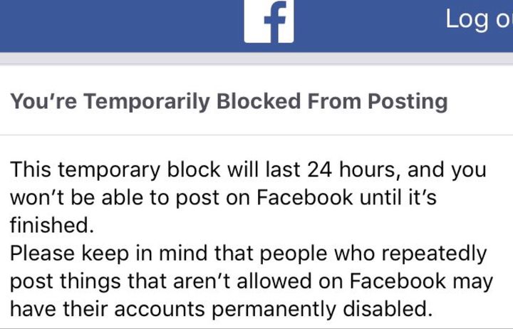 Facebook Warning