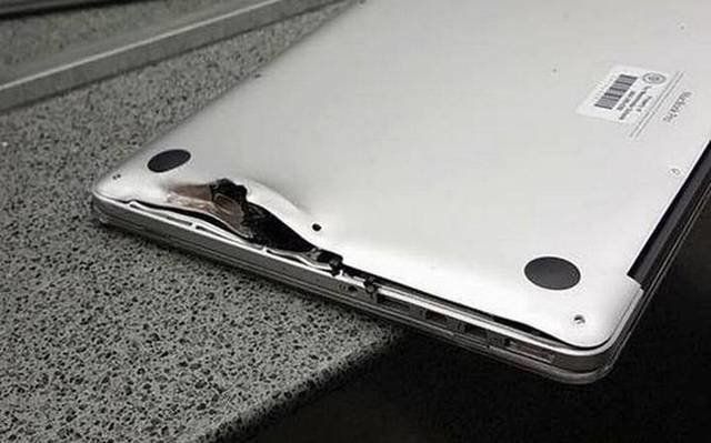 Steve Frappier's laptop sustained a jagged hole where the bullet struck the computer. FBI agents found a 9 mm bullet inside his backpack.