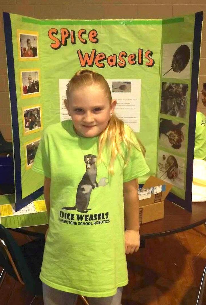 <p><strong>Arielle, 9, demonstrates ShowMe Poster at FIRST Lego League Jr. 2016-2017 Creature Craze Challenge in Ocala, FL.</strong></p>