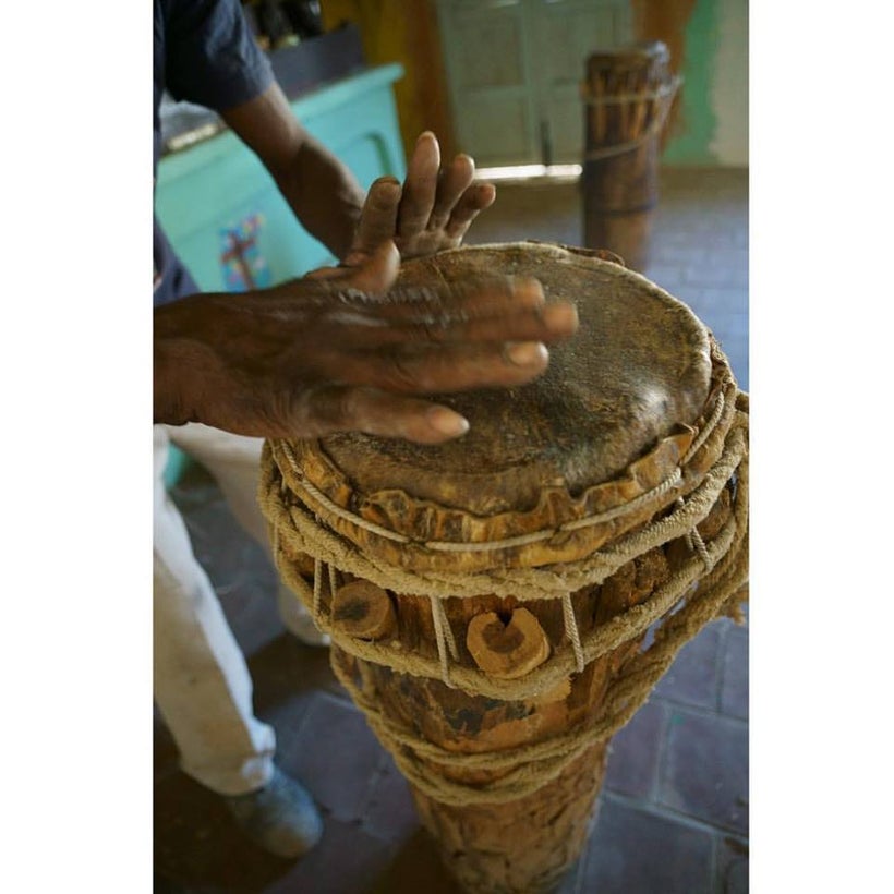 Afro-Cuban Religion: Santeria Temple. Cabildo de los Congos Reales de San Antonio, Trinidad, Cuba Here we heard a part of Oru