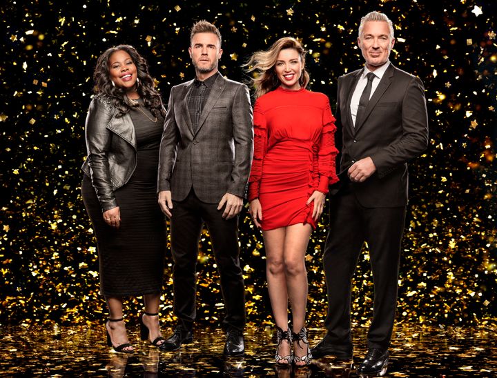The 'Let It Shine' judges: Amber Riley, Gary Barlow, Dannii Minougue and Martin Kemp