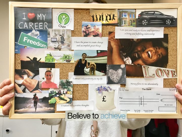 One of the vision boards created during the 2017 Vision Board Masterclass.