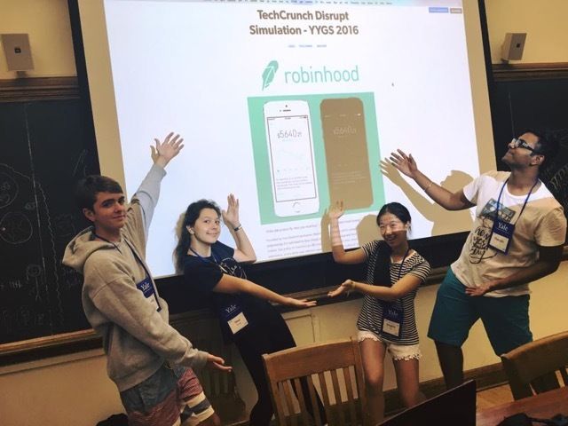 At YYGS Simulation, Annie’s team assumed the role of a successful startup, Robinhood, and tried to gain investments, keep equity, and have a good time. 
