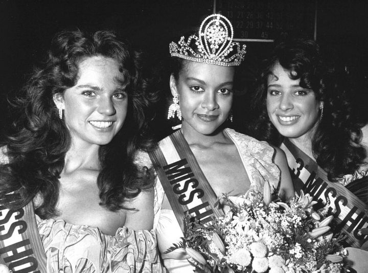 <p>In spite of the visible dismay of some audience members, Nancy became the first black ‘Miss Holland’, back in 1984.</p>