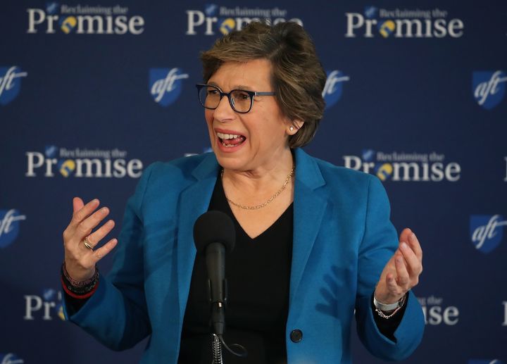 Randi Weingarten, president of American Federation of Teachers Union, speaks critically about Betsy DeVos, who President-elect Donald Trump has chosedn to run the Department of Education.