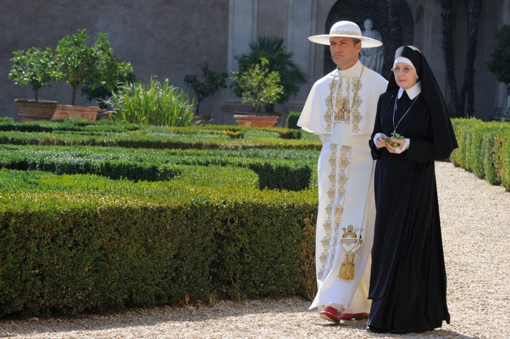 Diane Keaton plays a nun and the conservative pope's main confidante.