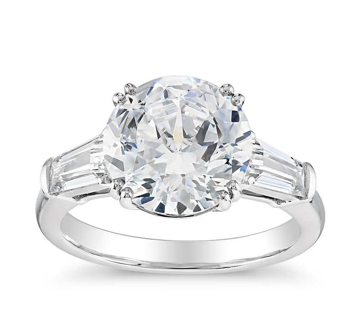 Tapered Baguette Engagement Ring, $6,500 (setting only).