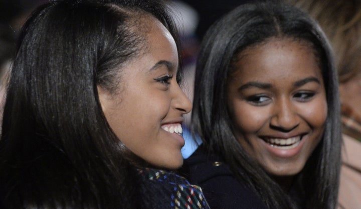 Malia and Sasha Obama.