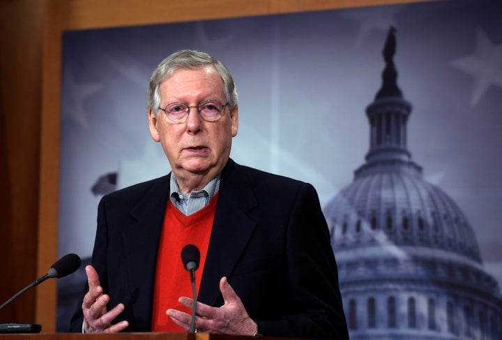 "Ra... raaacc... raaciss..." -- Mitch McConnell, unable to talk about Donald Trump's racist comments.