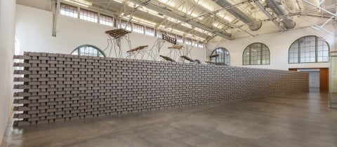 Louis Hock, a wall (2016). Installed at Museum of Contemporary Art San Diego, Downtown location, August 18- September 27, 2016. 