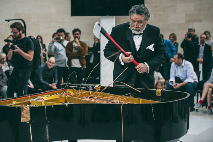 <p>Raphael Montañez Ortiz, <em>Piano Destruction Concert: Dance Number One. </em>Mudam Luxembourg, July 11, 2014. </p>