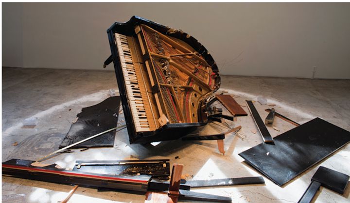 <p>Raphael Montañez Ortiz, <em>Piano Destruction Concert: Dance Number One. </em>Mudam Luxembourg, July 11, 2014. </p>