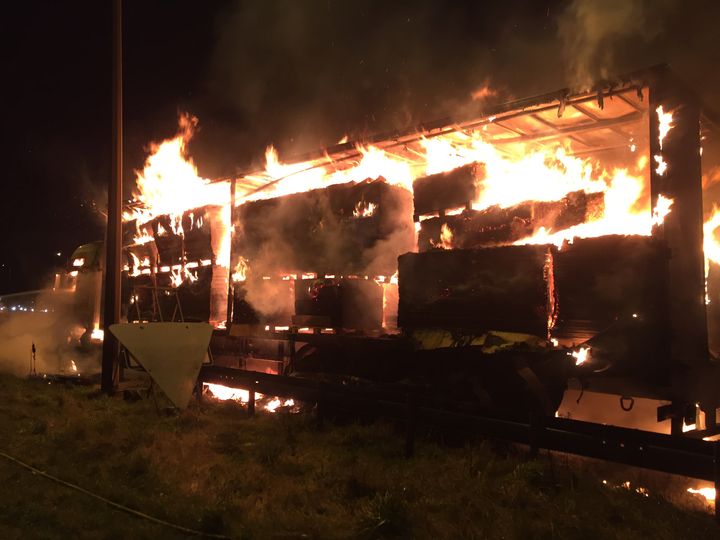 A HGV caught fire on the M6 in Cheshire.