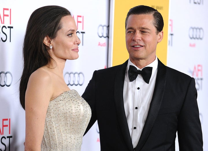 Angelina Jolie and Brad Pitt attend the "By the Sea" premiere.