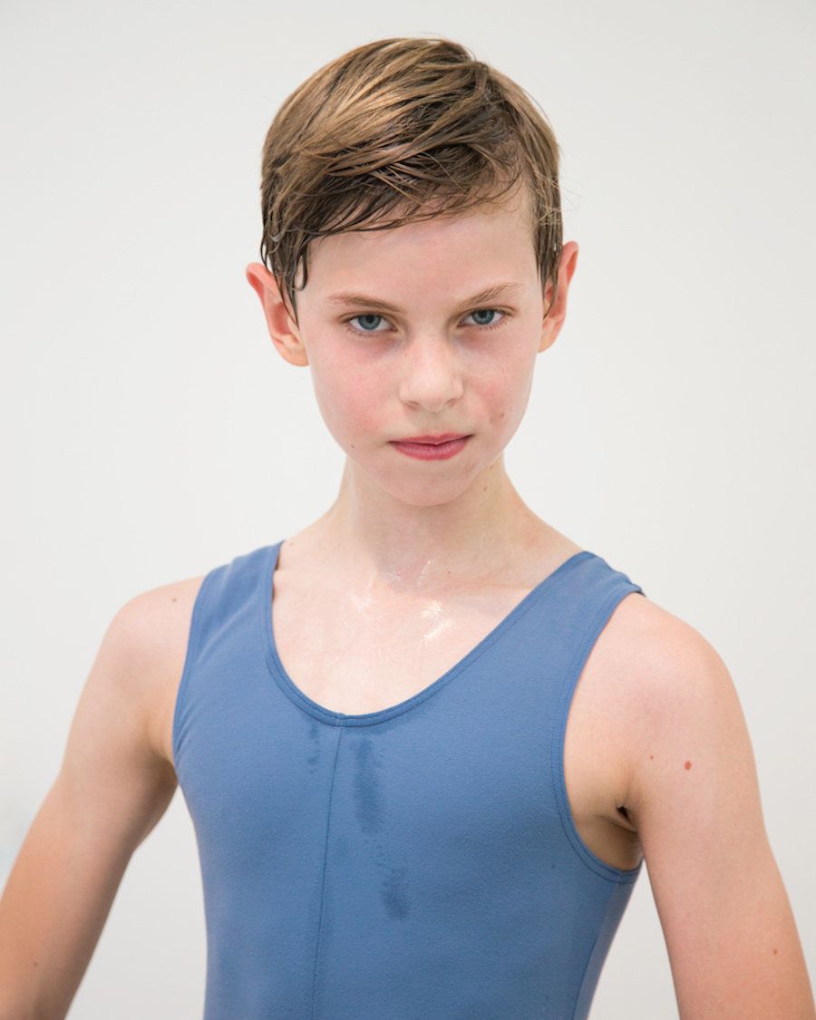 Amy Elkins, "<em>Danseur</em>, <em>Lucas, Age 12, 6th Year in Royal Danish Ballet School, Copenhagen</em>," 2012, archival inkjet print, 30 x 40 inches. Courtesy of the artist and Yancey Richardson Gallery, New York.
