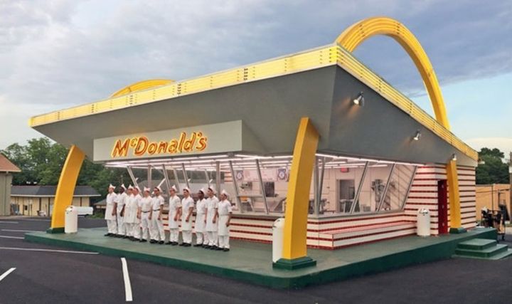 A reproduction of the Golden Arches, as seen in the film The Founder