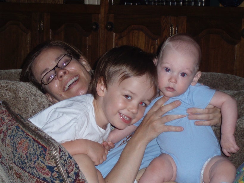 Kirsten and her boys, back when they were babies.