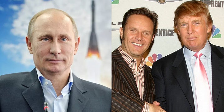 Left to right: Russian President Vladimir Putin, Reality TV producer Mark Burnett and Donald Trump