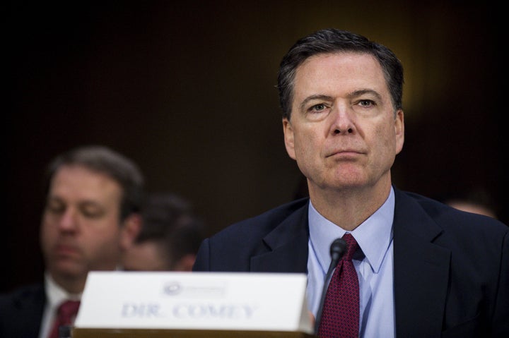 FBI Director James Comey listens to testimony during the Senate Intelligence Committee hearing in Washington on Jan. 10, 2017.