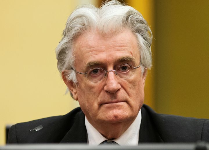 Bosnian Serb wartime leader Radovan Karadzic appears in the courtroom for his appeals judgement at the International Criminal Tribunal for Former Yugoslavia (ICTY) in The Hague July 11, 2013.