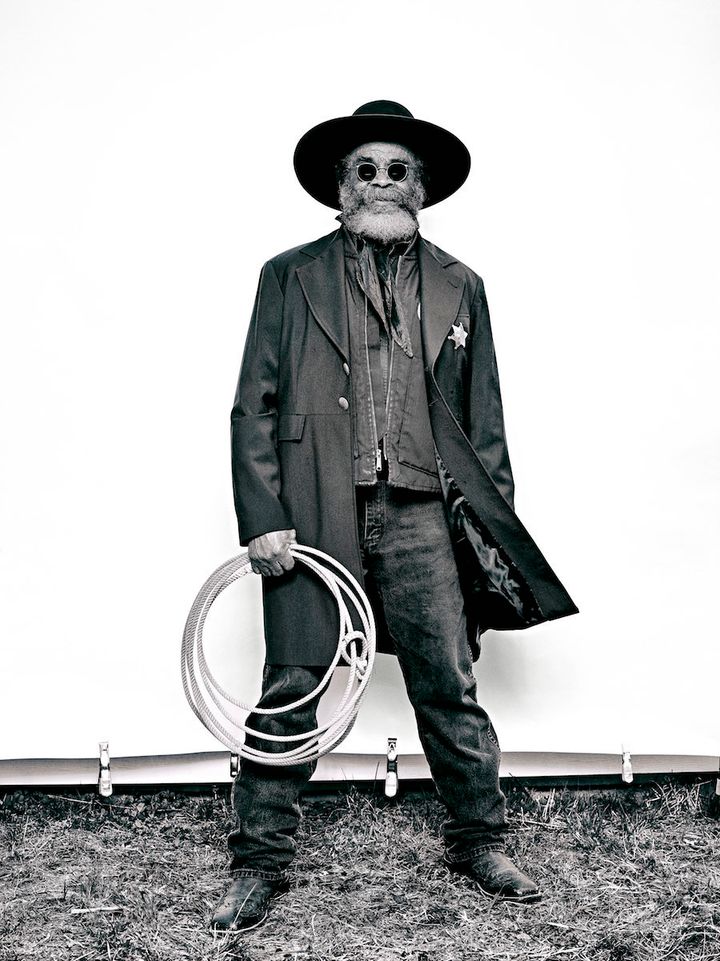 Brad Trent, "Ellis 'Mountain Man' Harris from 'The Federation of Black Cowboys'" series for The Village Voice, 2016 ink jet print, 22 × 30 in., courtesy the artist