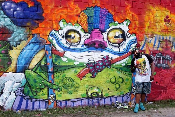 <p>Jocivaldo Silva AKA Bigod from the Northern State of Bahia, Brazil. Meeting Of Favela 2016. Favela Operaria. Duque de Caxias. Rio De Janeiro, Brazil. </p>