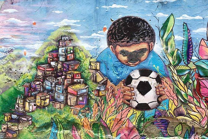 <p>Stilo Sucio Crew from Chile. Sometimes people scratch out the eyes on murals. One story that people tell is that the eye-scratchers are addicted to drugs. Meeting Of Favela 2016. Favela Operaria. Duque de Caxias. Rio De Janeiro, Brazil. </p>